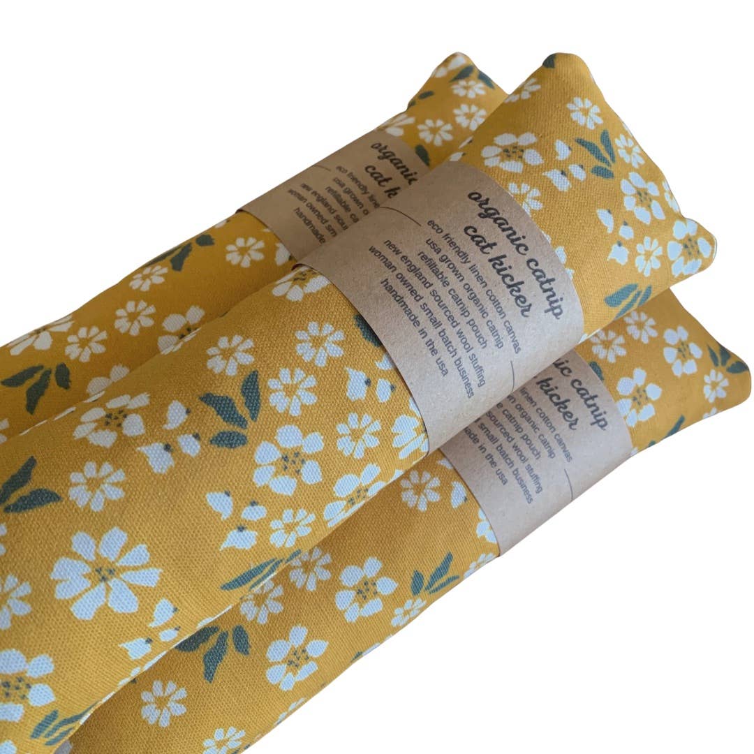 Ciao Gatto Cat Market - Mustard Floral Cat Kickers